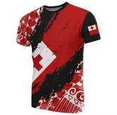 Tonga T-Shirt - Red Wave